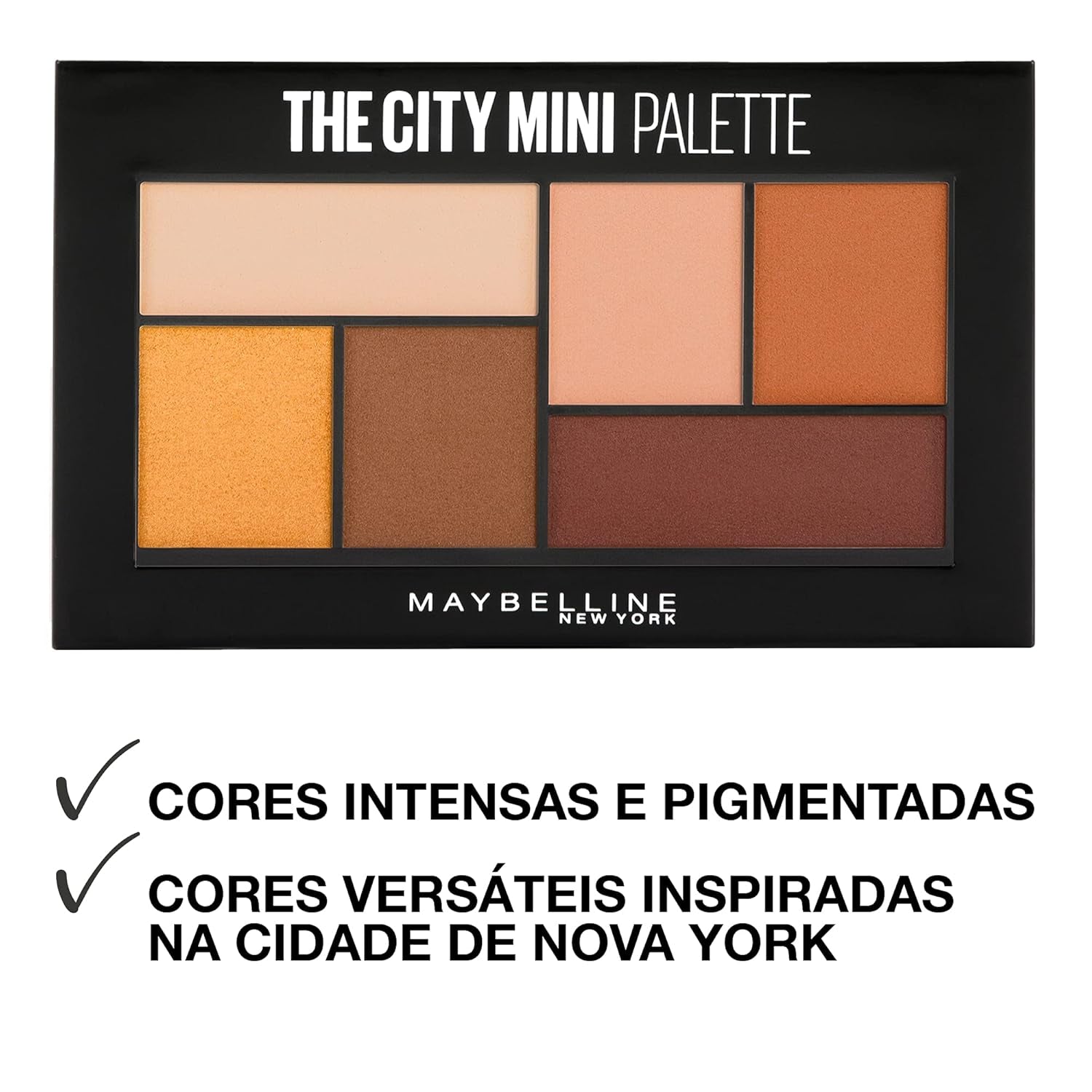 New York the City Mini Eyeshadow Palette Makeup, Hi-Rise Sunset, 0.14 Oz.