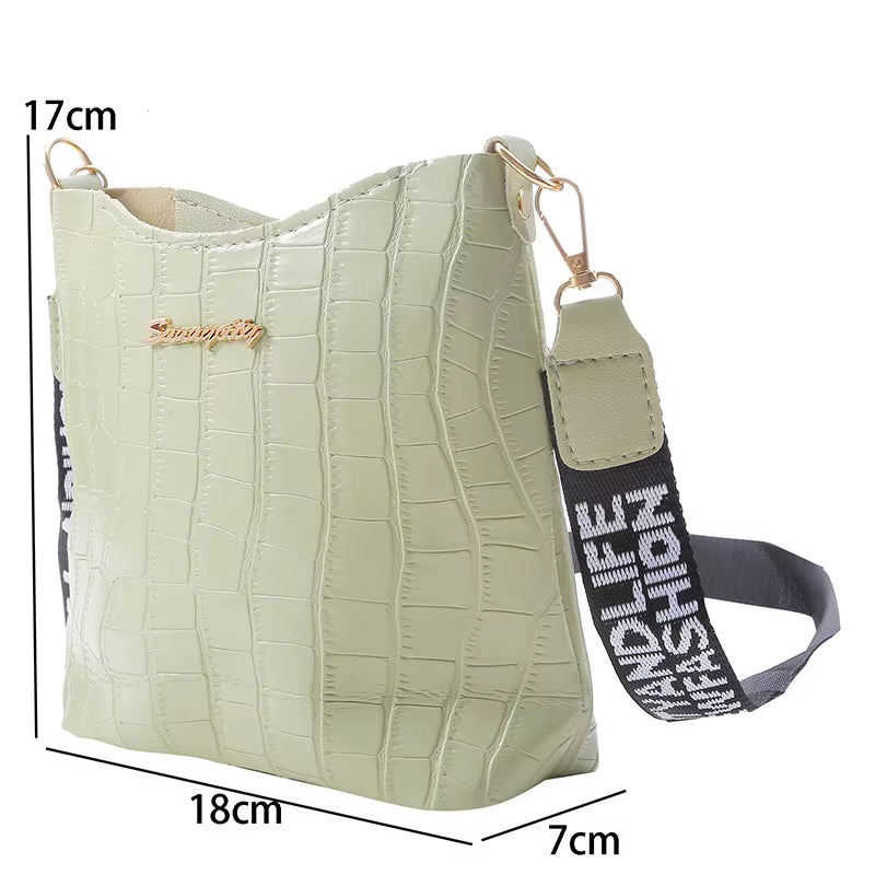 Women Messenger Bags Crocodile Pu Leather Female Crossbody Shoulder Hand Bags for Women 2022 High Quality Ladies Handbags