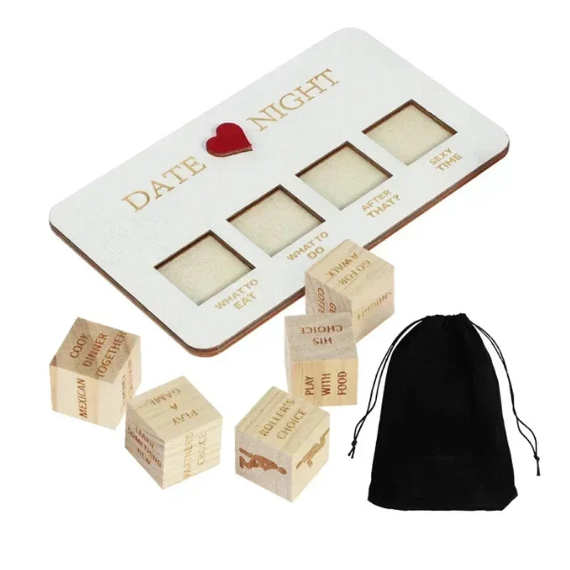 Wooden Date Night Dice Wooden Date Night Ideas Game Dice Romantic Couple Date Night Game Action Decision Dice Games for Couple