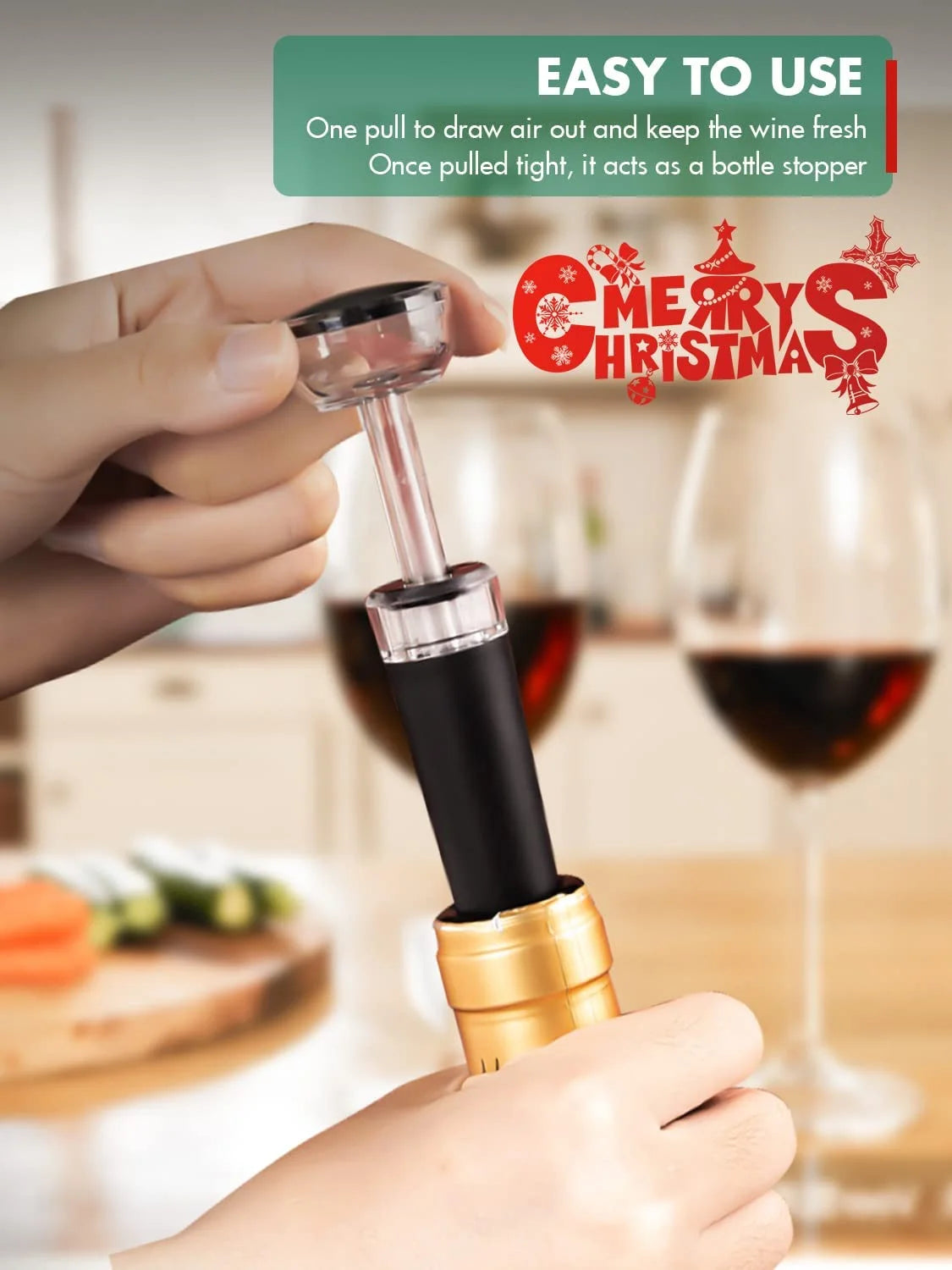 Electric Wine Opener Set 4-In-1  Wine Gift Set with Rechargeable Wine Opener Aerator Vacuum Stoppers and Foil Cutter Electric Wine Bottle Opener