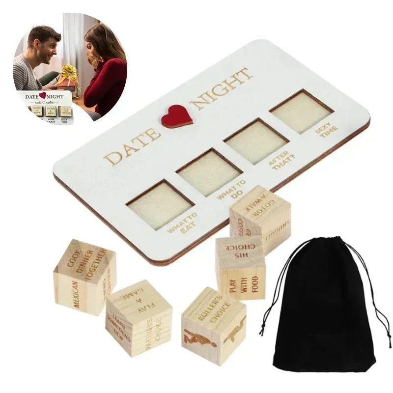 Wooden Date Night Dice Wooden Date Night Ideas Game Dice Romantic Couple Date Night Game Action Decision Dice Games for Couple