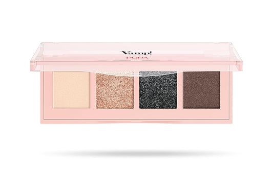 Milano Vamp! 4 Eyeshadow Palette, 006 Deep Nude, 0.183 Oz - Eye Makeup - Matt, Satin, Metallic Finishes - Lightweight - Blends Easily - Talc-Free