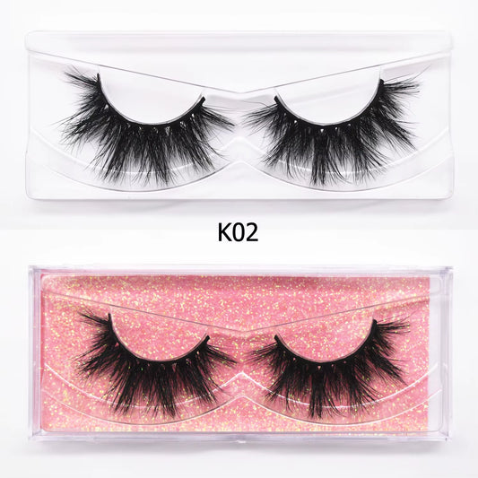 5D Mink Eyelashes Makeup Eyelashes 3D Mink Lashes Fluffy Soft Wispy Volume Thick Long Mink False Eyelashes K18 Lashes