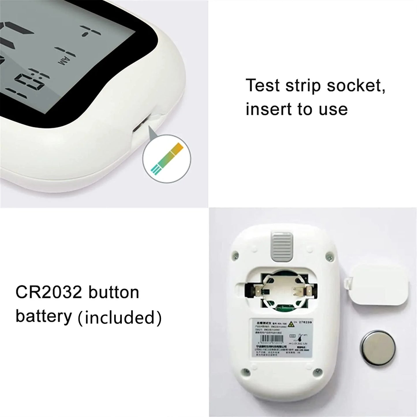 Blood Glucose Monitor Kit, ​Blood Glucose Meter Glucometer Kit ,50 Glucometer Strips, 50 Lancets, Lancing Device, Carrying Case