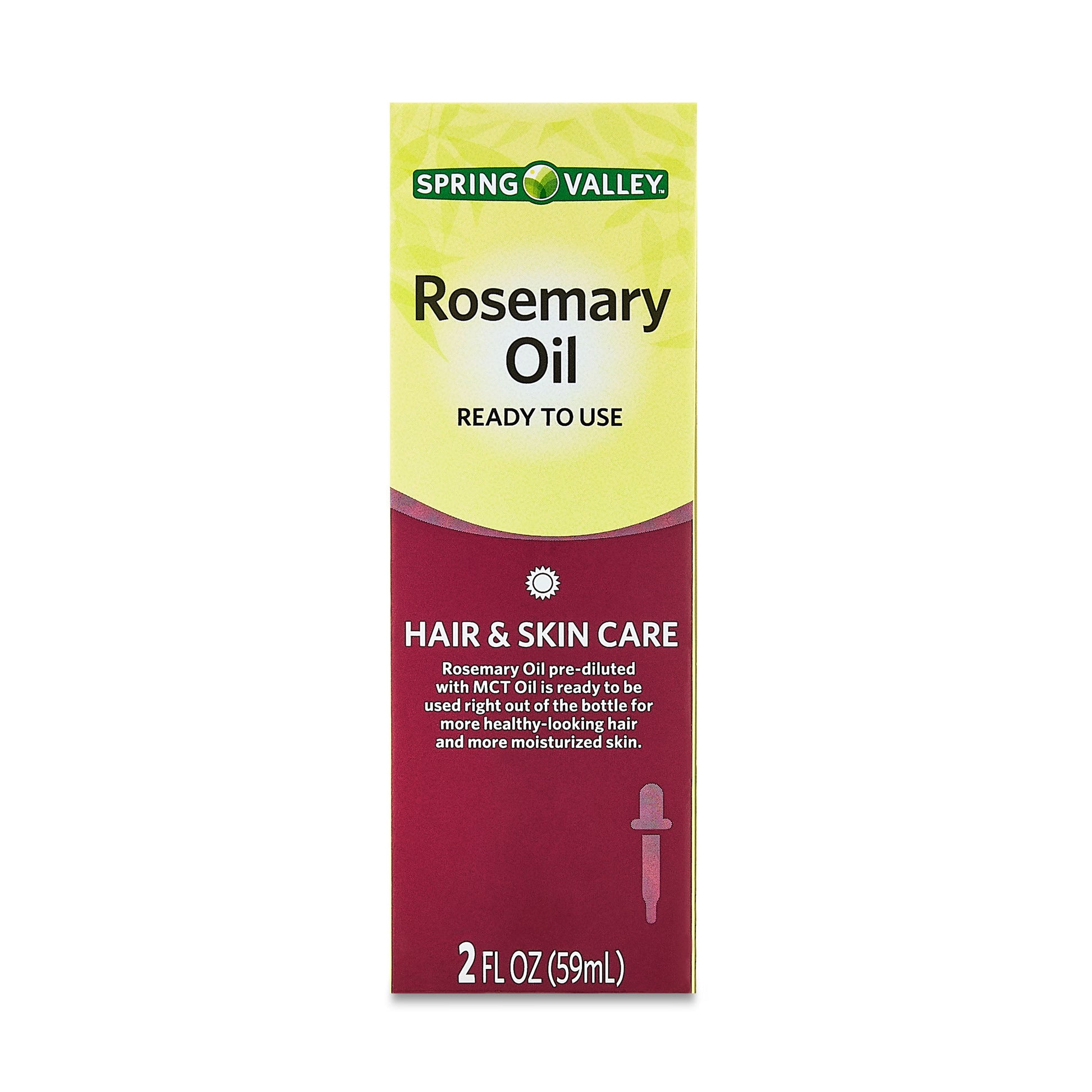 Rosemary Oil + MCT for Hair, Skin & Nails- Pre-Diluted Moisturizer Supplement, 2Oz