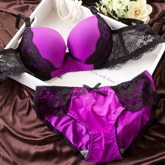 Hot Women'S Underwear Lace Embroidery Bra Sets Underwear Set Women Bras Lingerie Set with Brief Sexy Lingerie Lace Woman Clothes