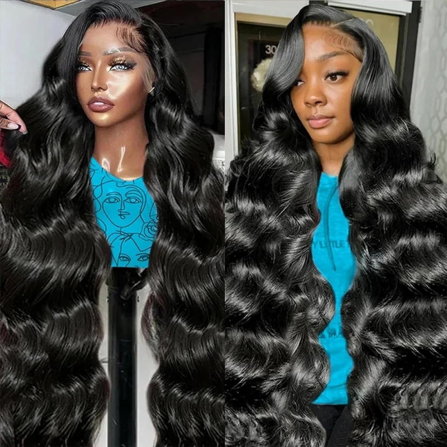 13X4 Lace Front Wigs Human Hair 28 Inch 180% Density Body Wave Lace Front Wigs Human Hair Pre Plucked HD Transparent Lace Frontal Wigs Human Hair Lace Front Wigs Baby Hair Human Hair Wig for Women