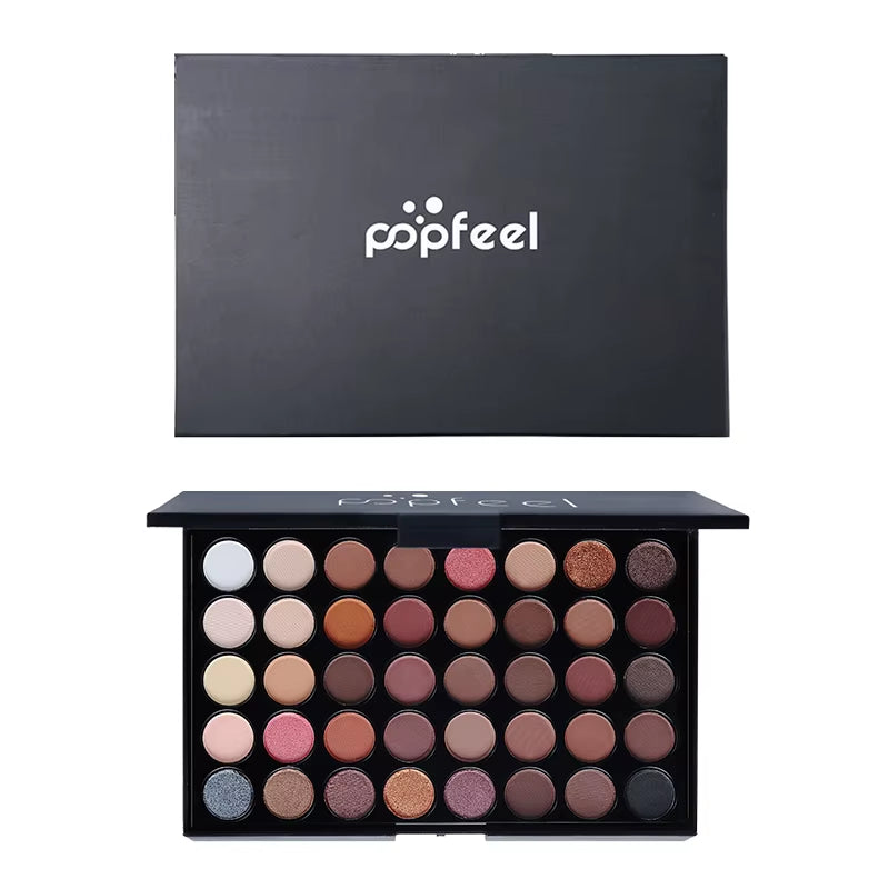 40 Colors Eyeshadow Palette Long Lasting Easy Makeup Brown Eyeshadow Palette, Pink Eyeshadow Palette