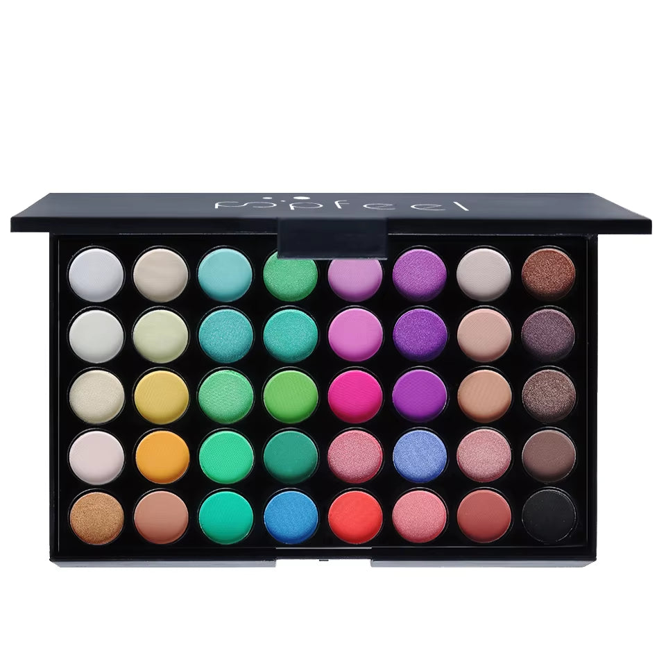 40 Colors Eyeshadow Palette Long Lasting Easy Makeup Brown Eyeshadow Palette, Pink Eyeshadow Palette