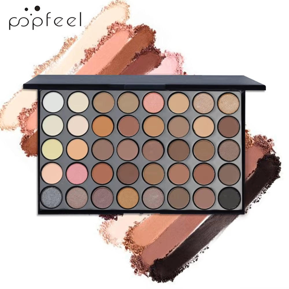 40 Colors Eyeshadow Palette Long Lasting Easy Makeup Brown Eyeshadow Palette, Pink Eyeshadow Palette